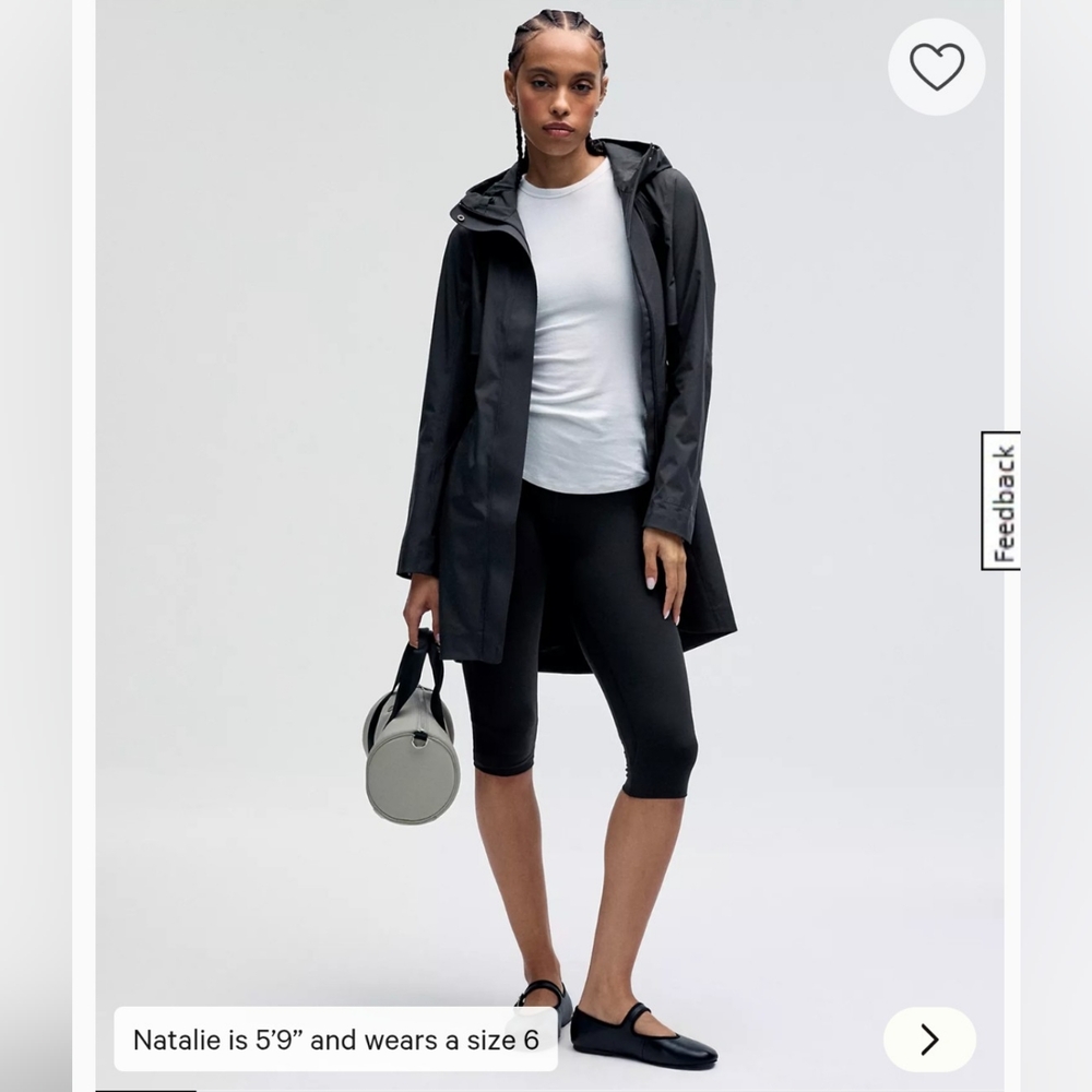 lululemon athletica Black Waterproof Rain Coat